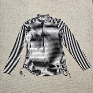 Carve Designs Cruz Rash Guard Navy Blue White Stripe XL Swim Coverup Summer